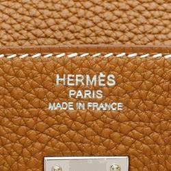 Hermes Gold Togo Leather Birkin 25 Bag
