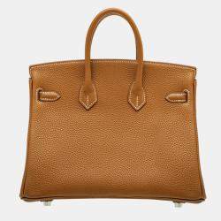 Hermes Gold Togo Leather Birkin 25 Bag