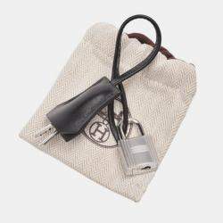 Hermes Black Box Calf Leather Birkin 25 Bag