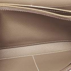Pre Owned Hermes Etoupe Evercolor Leather Kelly To Go Wallet