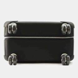 Hermes Black/Multicolor Toile H, Plume Taurillon, Legat Rolling Mobility Suitcase 