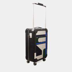 Hermes Black/Multicolor Toile H, Plume Taurillon, Legat Rolling Mobility Suitcase 
