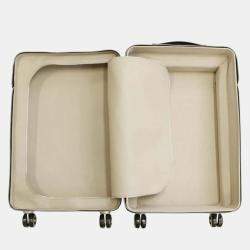 Hermes Black/Multicolor Toile H, Plume Taurillon, Legat Rolling Mobility Suitcase 