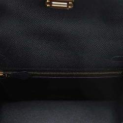 Pre Owned Hermes Black Epsom Kelly Sellier 25 Bag