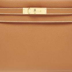 Hermès Gold Epsom Leather Gold Finish Kelly Sellier 28 Bag