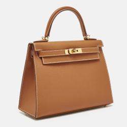 Hermès Gold Epsom Leather Gold Finish Kelly Sellier 28 Bag