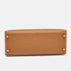 Hermès Gold Epsom Leather Gold Finish Kelly Sellier 28 Bag