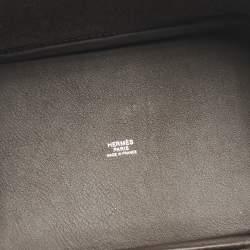 Hermès Ebene Swift Leather and Feutre Picotin Lock 18 Go Team Bag