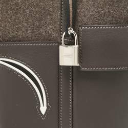 Hermès Ebene Swift Leather and Feutre Picotin Lock 18 Go Team Bag