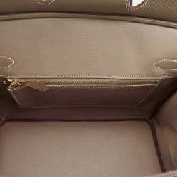 Hermes Etoupe Epsom Leather Birkin 30 Bag