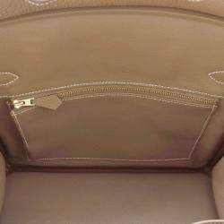 Hermes Etoupe Togo Leather Birkin 30 Bag 