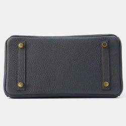 Hermes Gris Misty Togo Leather Gold Finish Birkin 25 
