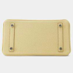 Hermes Jaune Poussin Togo Leather Birkin 25 Bag