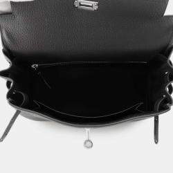 Hermes Black Togo Leather Kelly Retourne 25 Bag