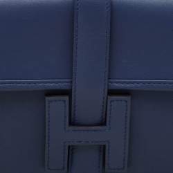 Hermès Bleu Agate Swift Leather Elan Jige 29 Clutch