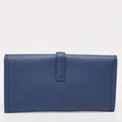 Hermès Bleu Agate Swift Leather Elan Jige 29 Clutch