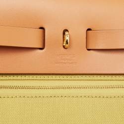 Hermès Ginger/Naturel Toile and Vache Hunter Herbag Zip 31 Bag