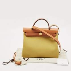 Hermès Ginger/Naturel Toile and Vache Hunter Herbag Zip 31 Bag