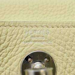 Hermes Jaune Milton Taurillon Clemence Leather Lindy Mini Bag