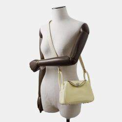 Hermes Jaune Milton Taurillon Clemence Leather Lindy Mini Bag
