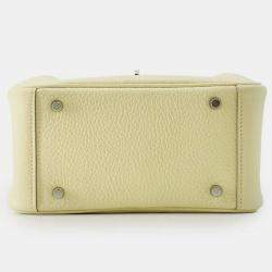 Hermes Jaune Milton Taurillon Clemence Leather Lindy Mini Bag