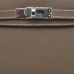 Hermès Etoupe Epsom Leather Palladium Finish Mini Kelly II Sellier 20 Bag