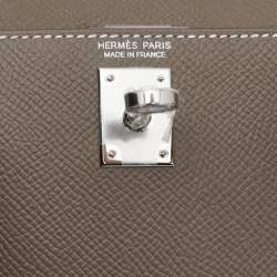 Hermès Etoupe Epsom Leather Palladium Finish Mini Kelly II Sellier 20 Bag