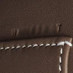 Hermès Etoupe Epsom Leather Palladium Finish Mini Kelly II Sellier 20 Bag