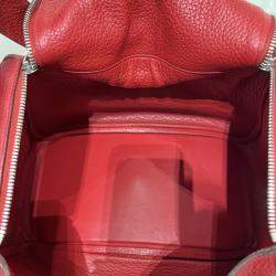 Hermes Rouge Casaque Clemence Leather Lindy 30 bag