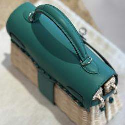 Hermes Verona Green Swift Leather Mini Kelly Picnic Bag
