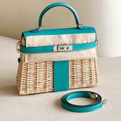Hermes Verona Green Swift Leather Mini Kelly Picnic Bag