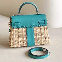 Hermes Verona Green Swift Leather Mini Kelly Picnic Bag
