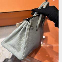 Hermes Ice Crystal Gray Togo Leather Birkin 25 