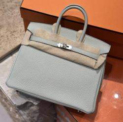 Hermes Ice Crystal Gray Togo Leather Birkin 25 