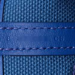 Pre Owned Hermes Bleu Egee/Bleu Royal Goeland and Swift Leather Cargo Picotin Lock 18 Bag