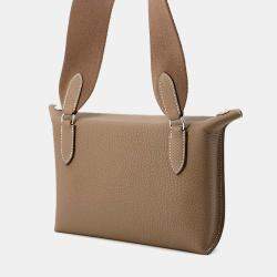 Pre Owned Hermes Etoupe Togo Leather Videpoches Shoulder Bag
