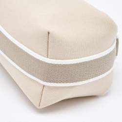Hermes Beige Canvas Small Bride-a-Brac Case Pouch