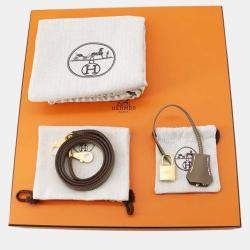 Hermes Etoupe Togo Leather 28 Kelly Tote Bag