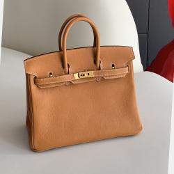 Hermes Gold Togo Leather Gold Finish Birkin 25 Bag