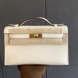 Hermes Ivory Tone Swift Leather Mini Kelly Crossbody Bag