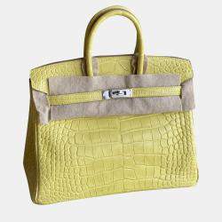 Hermes Alligator Skin Birkin 25 Tote Bag