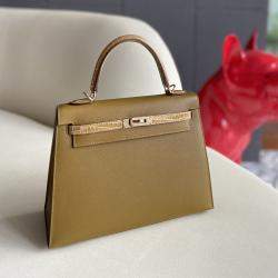 Hermes Brown Tone Touch Leather Kelly 25 