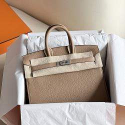 Hermes Chai Togo Leather Birkin 25 Handbag