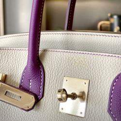 Hermes Anemone/Craie Togo Leather Gold Finish Special Order Birkin 30