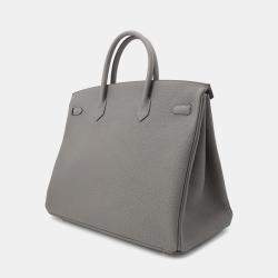 Hermes Gris Meyer Togo Leather Birkin 40 Handbag