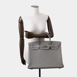 Hermes Gris Meyer Togo Leather Birkin 40 Handbag