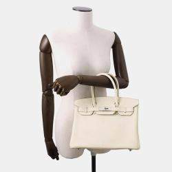 Hermes Craie Togo Leather Birkin 30 Handbag