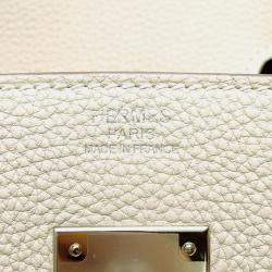 Hermes Craie Togo Leather Birkin 30 Handbag