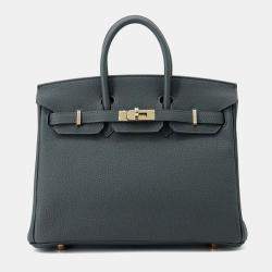 Hermes Vert Mangrove Togo Leather Birkin 25