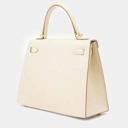 Hermes Craie Epsom Leather Kelly 25 Top Handle Bag